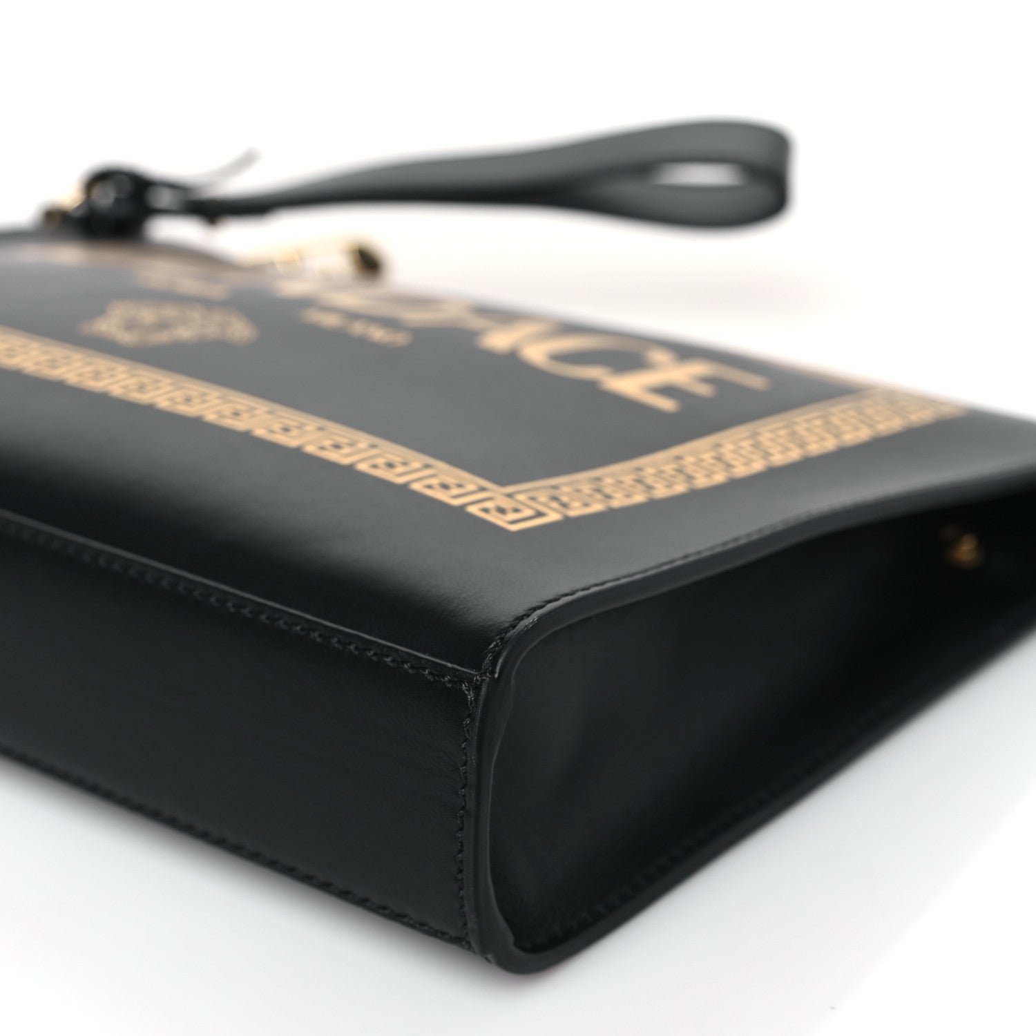 Fendi X VERSACE Vitello Grace Fendace FF Baroque Logo Large Flat Pouch Black 8 of 8