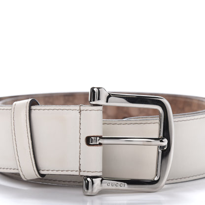 Gucci Calfskin Monogram Belt 95 38 White 3 of 7