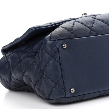 Chanel Calfskin Stitch It Accordion Flap Blue 8 of 9