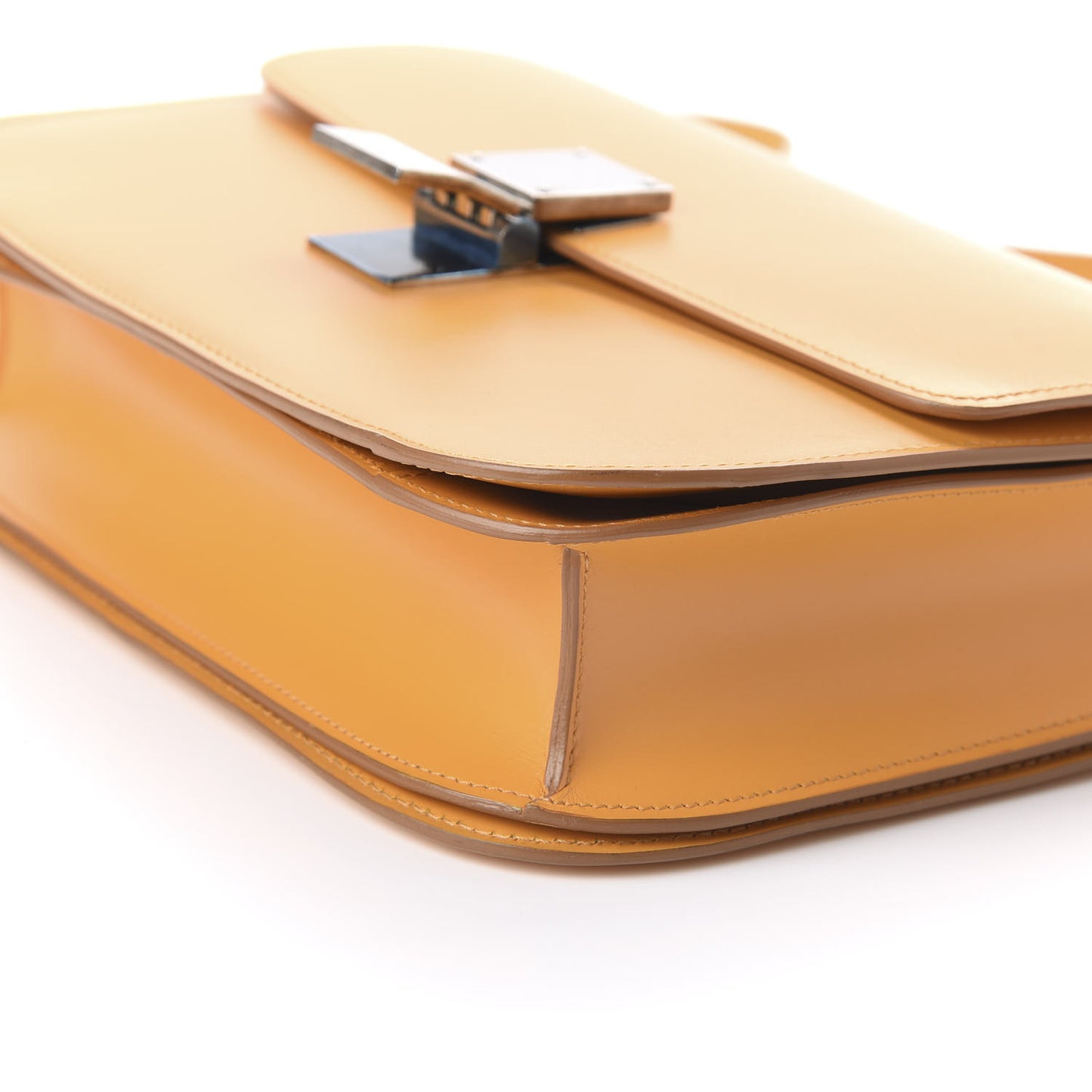 Smooth Calfskin Medium Classic Box Flap Bag Daffodil