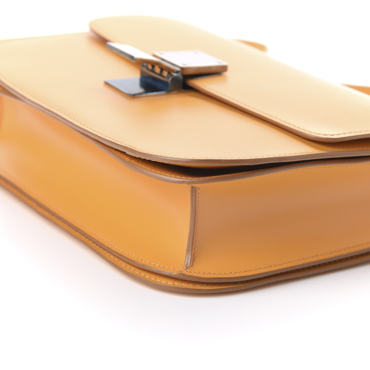 Celine Smooth Calfskin Medium Classic Box Flap Bag Daffodil 7 of 10