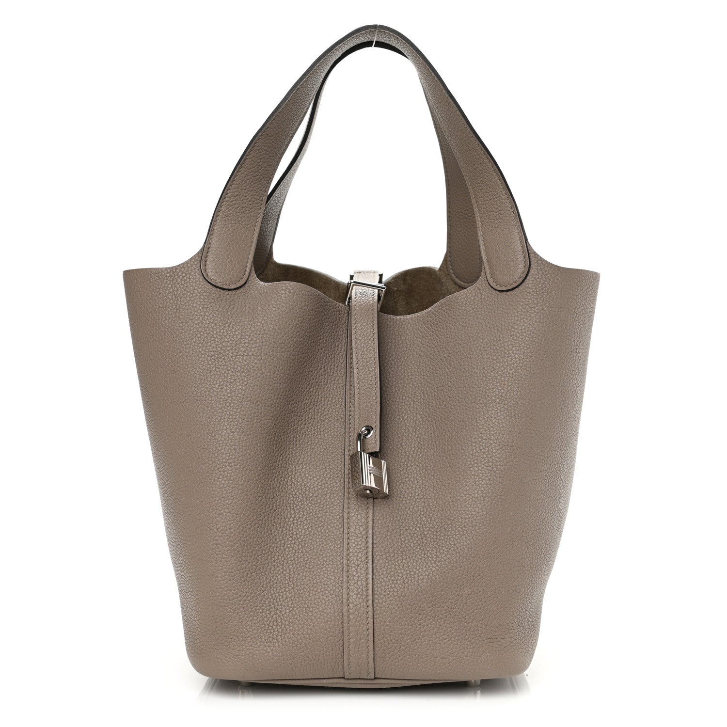 Hermes Taurillon Maurice Picotin Lock 22 MM Gris Asphalte 1 of 12