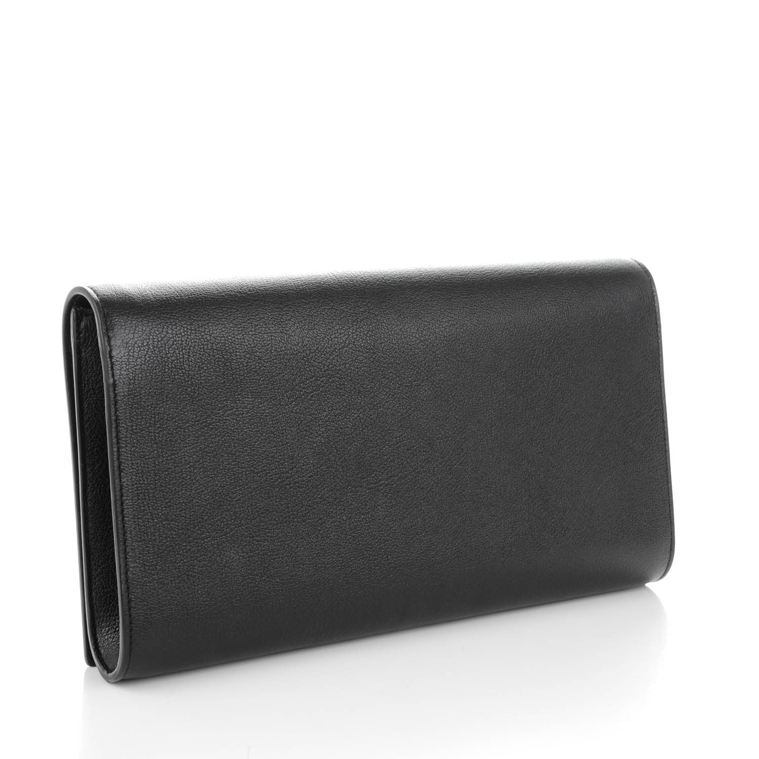 Saint Laurent Calfskin Monogram Large Belle De Jour Clutch Black 3 of 7