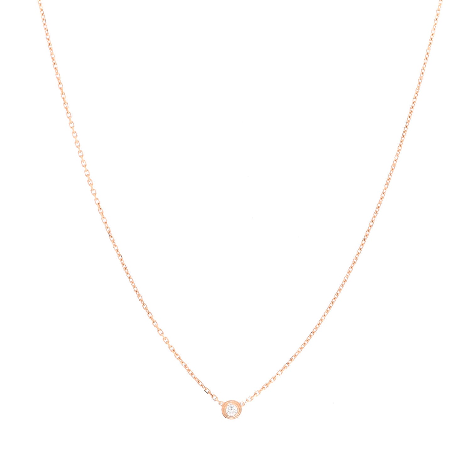 18K Yellow Gold Diamond XS D'Amour Pendant Necklace
