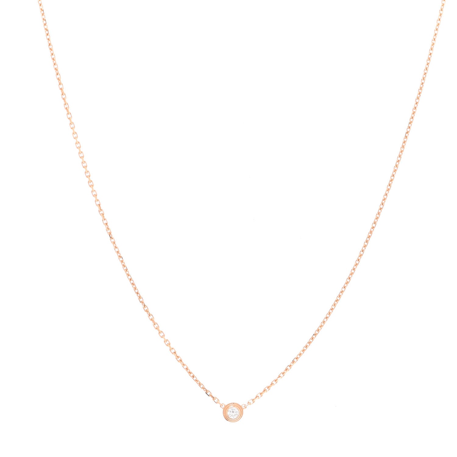 Cartier 18K Yellow Gold Diamond XS D'Amour Pendant Necklace 1 of 5