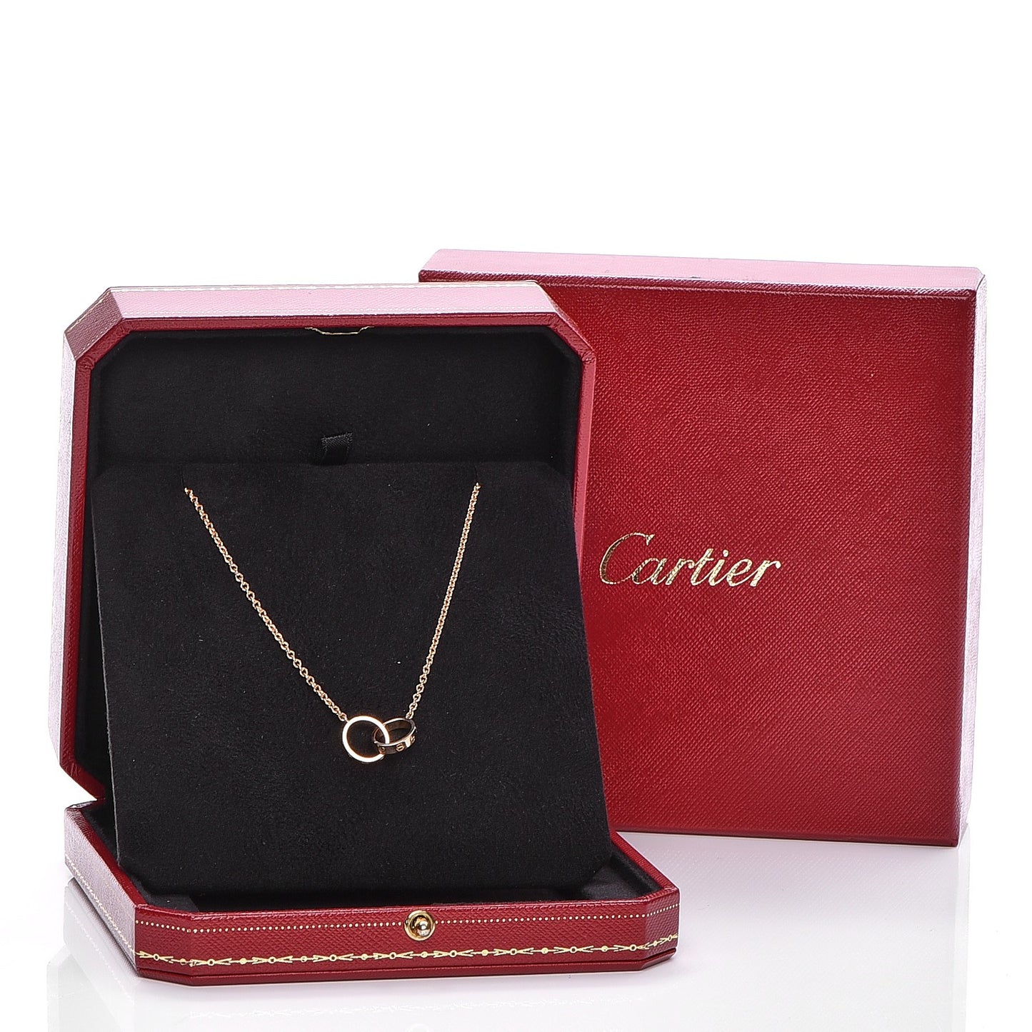 18K Pink Gold Interlocking LOVE Necklace