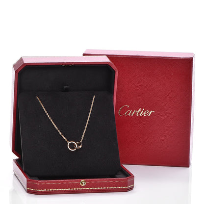 Cartier 18K Pink Gold Interlocking LOVE Necklace 9 of 9