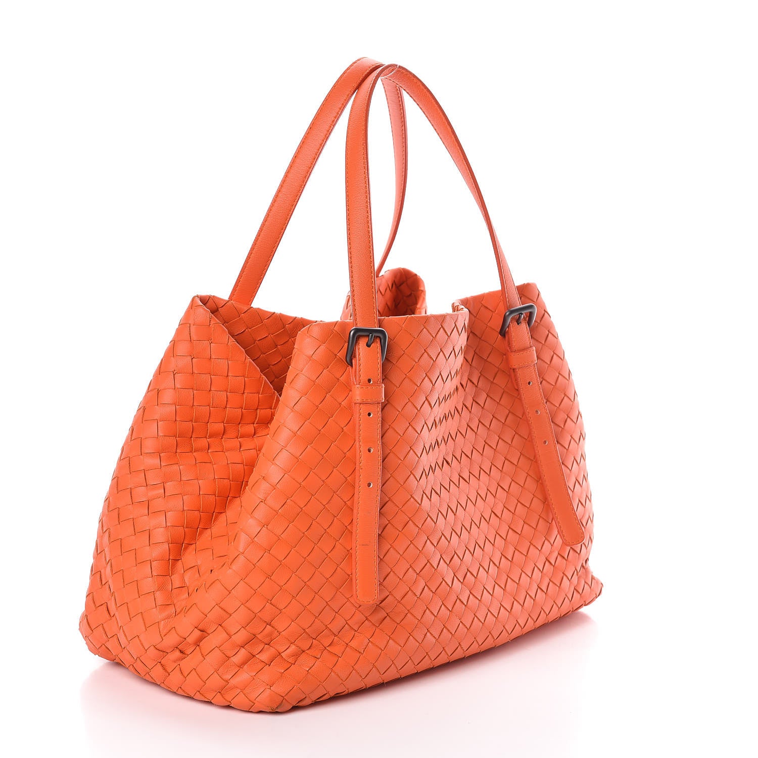 Bottega Veneta Nappa Intrecciato Medium Seamless Tote Tangerine 3 of 9
