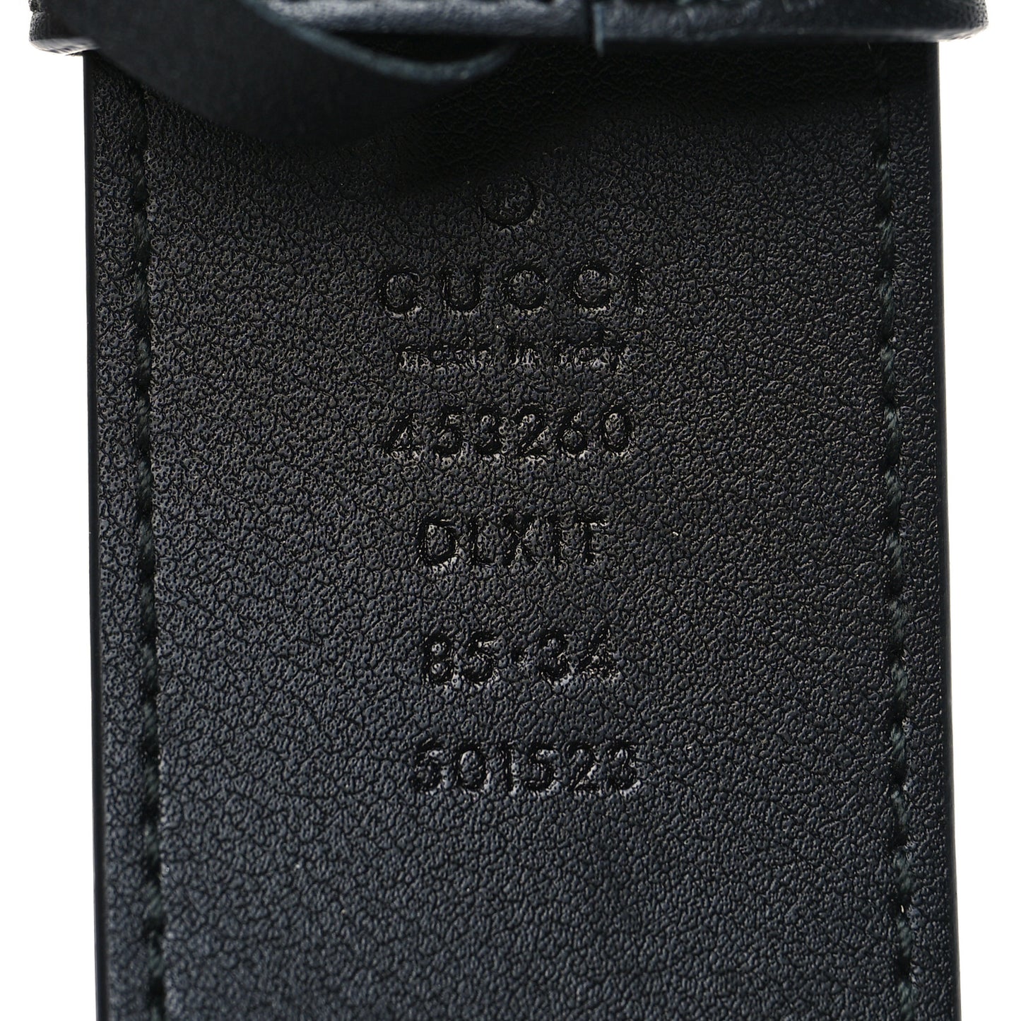 Moon Calfskin Pearl Double G 40mm Belt 85 34 Black Cream
