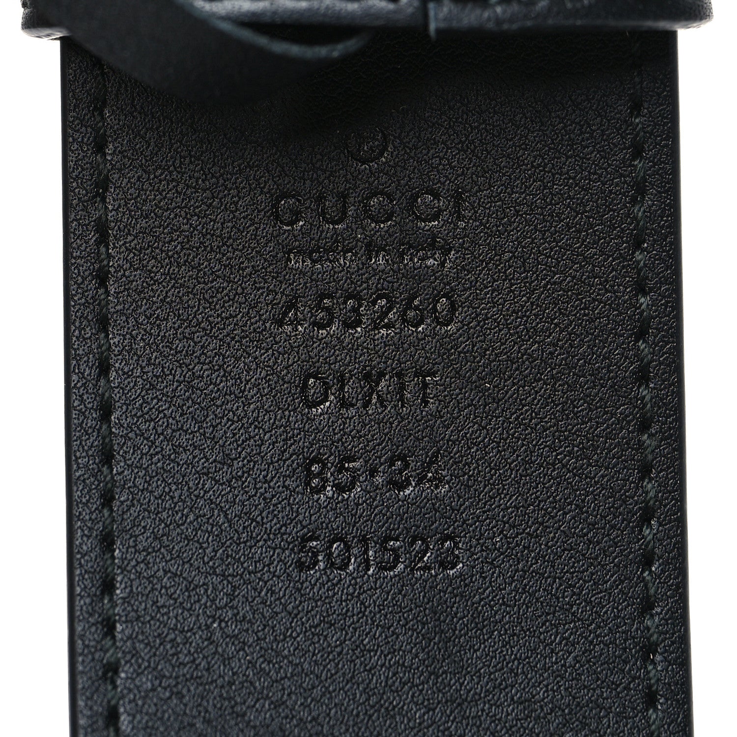 Gucci Moon Calfskin Pearl Double G 40mm Belt 85 34 Black Cream 5 of 5