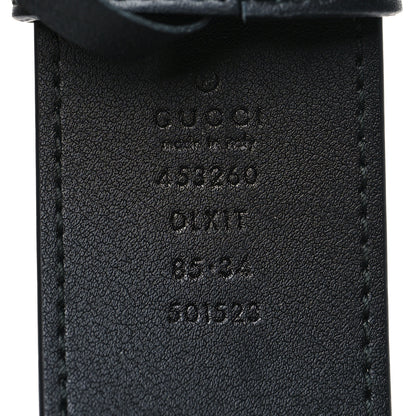 Gucci Moon Calfskin Pearl Double G 40mm Belt 85 34 Black Cream 5 of 5