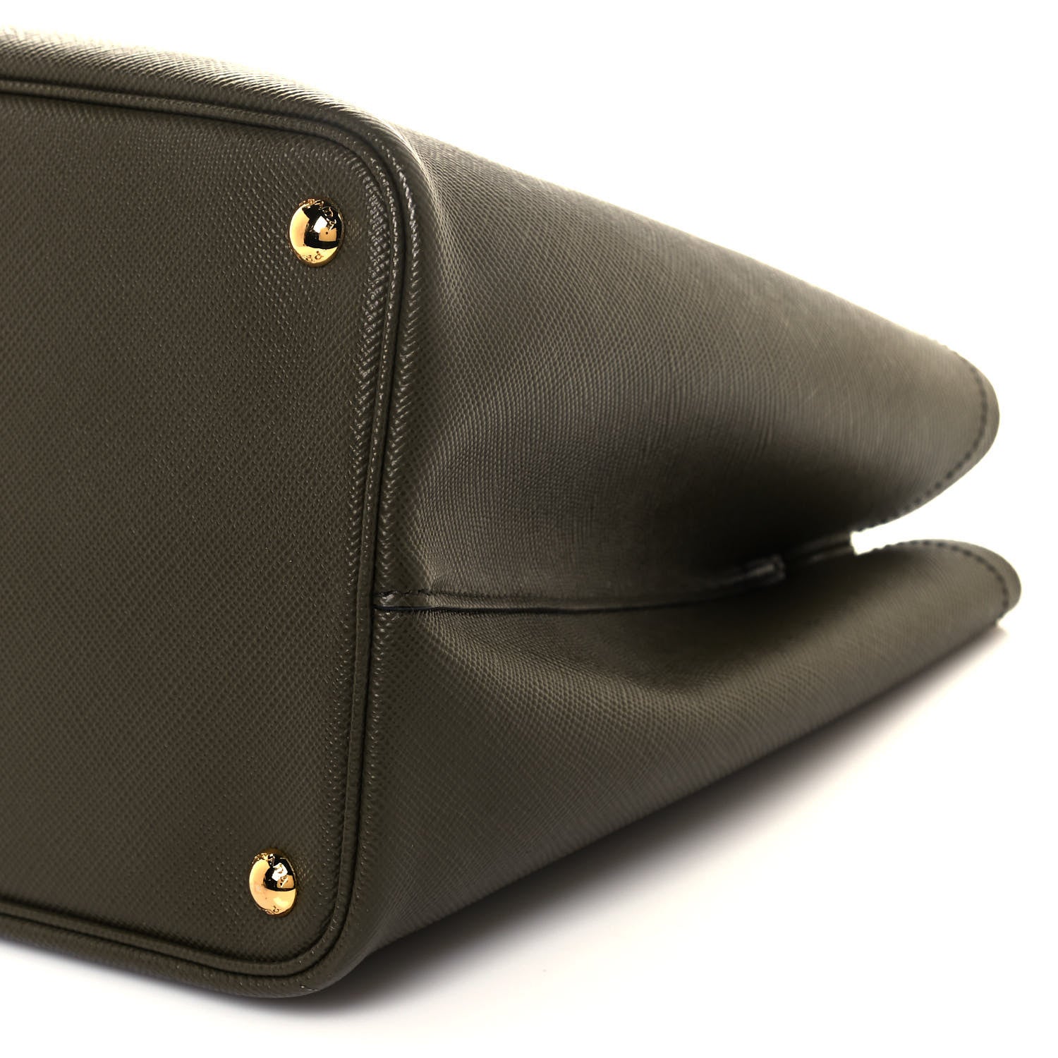 Prada Saffiano Cuir Medium Double Bag Militare 8 of 10