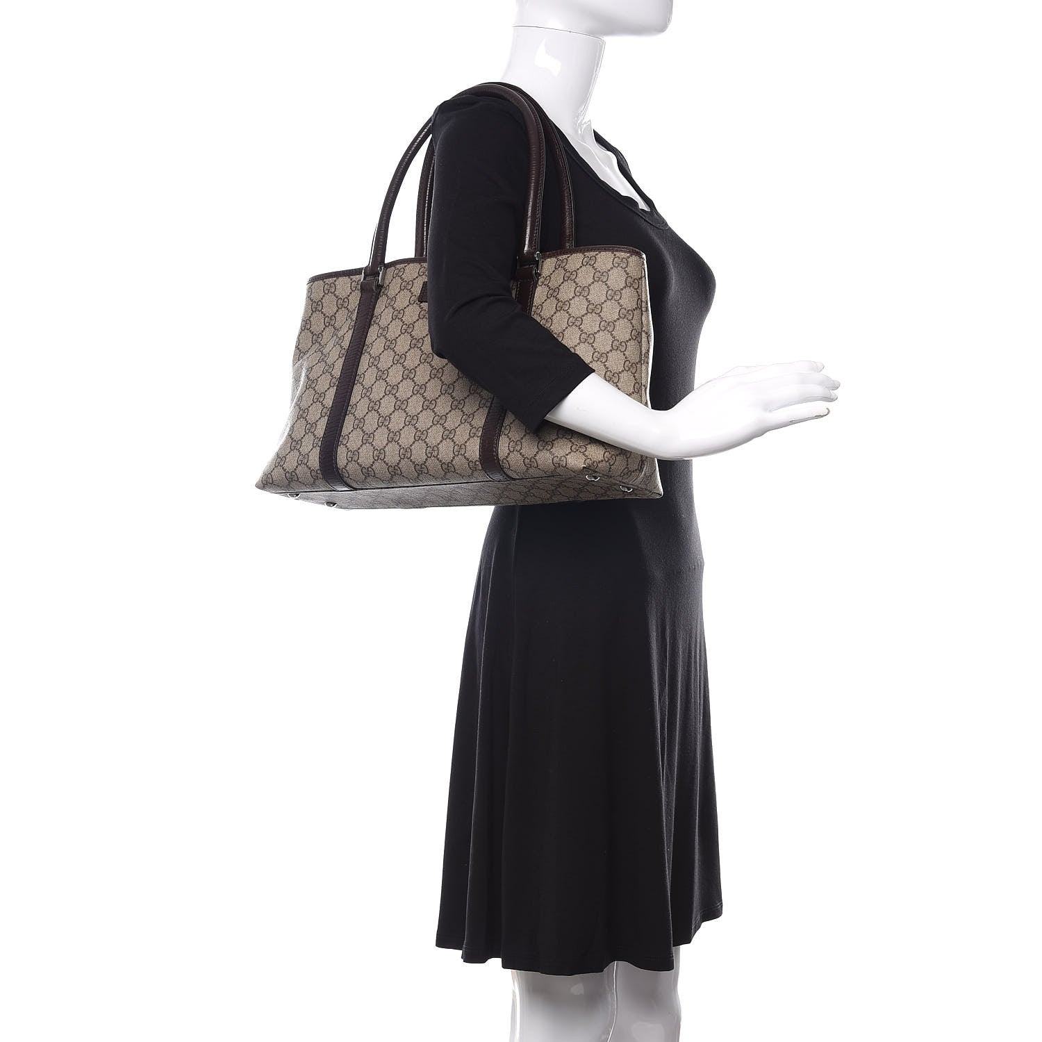 Gucci GG Plus Monogram Medium Joy Tote Dark Brown 2 of 13