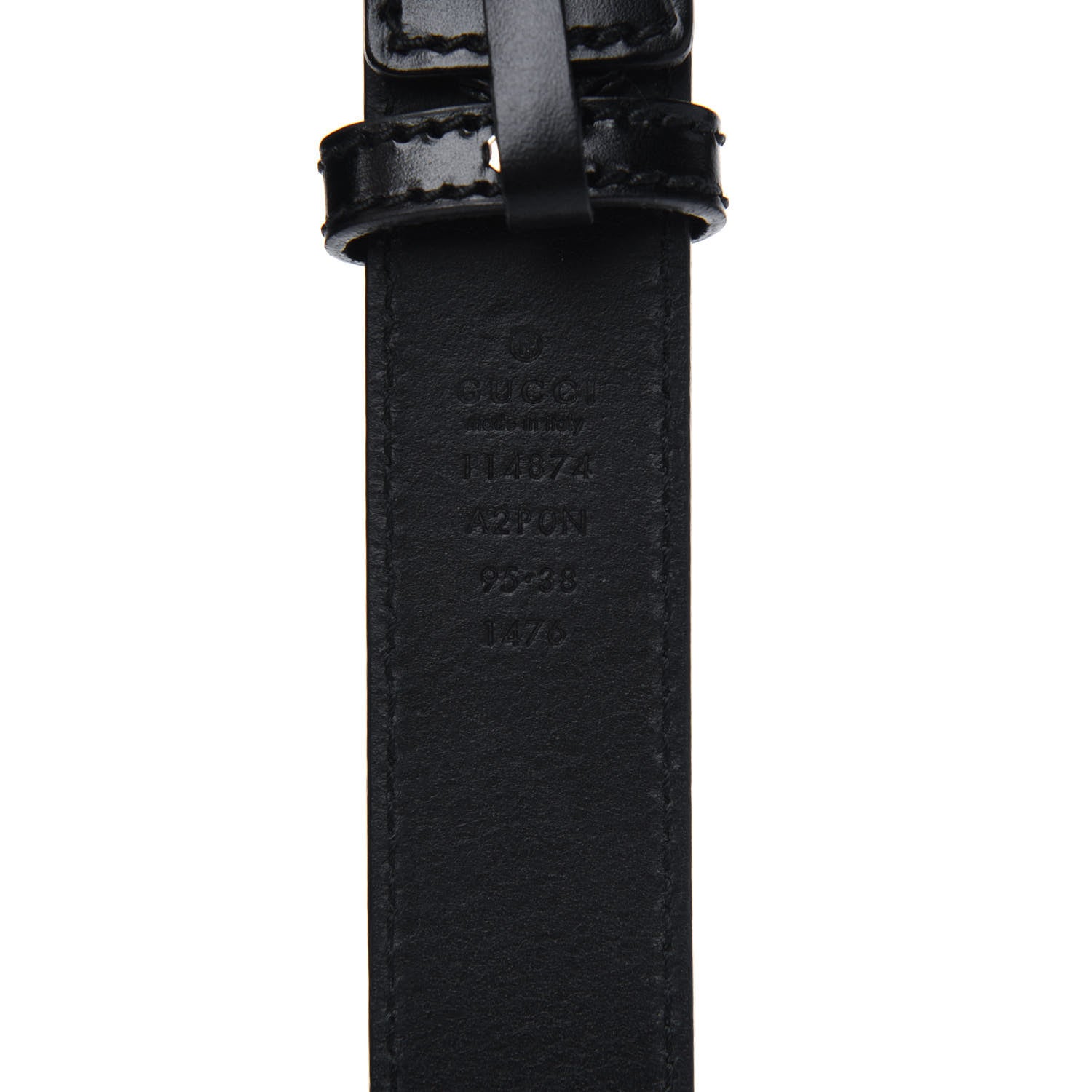 Gucci Calfskin Interlocking G Belt 95 38 Black 3 of 4