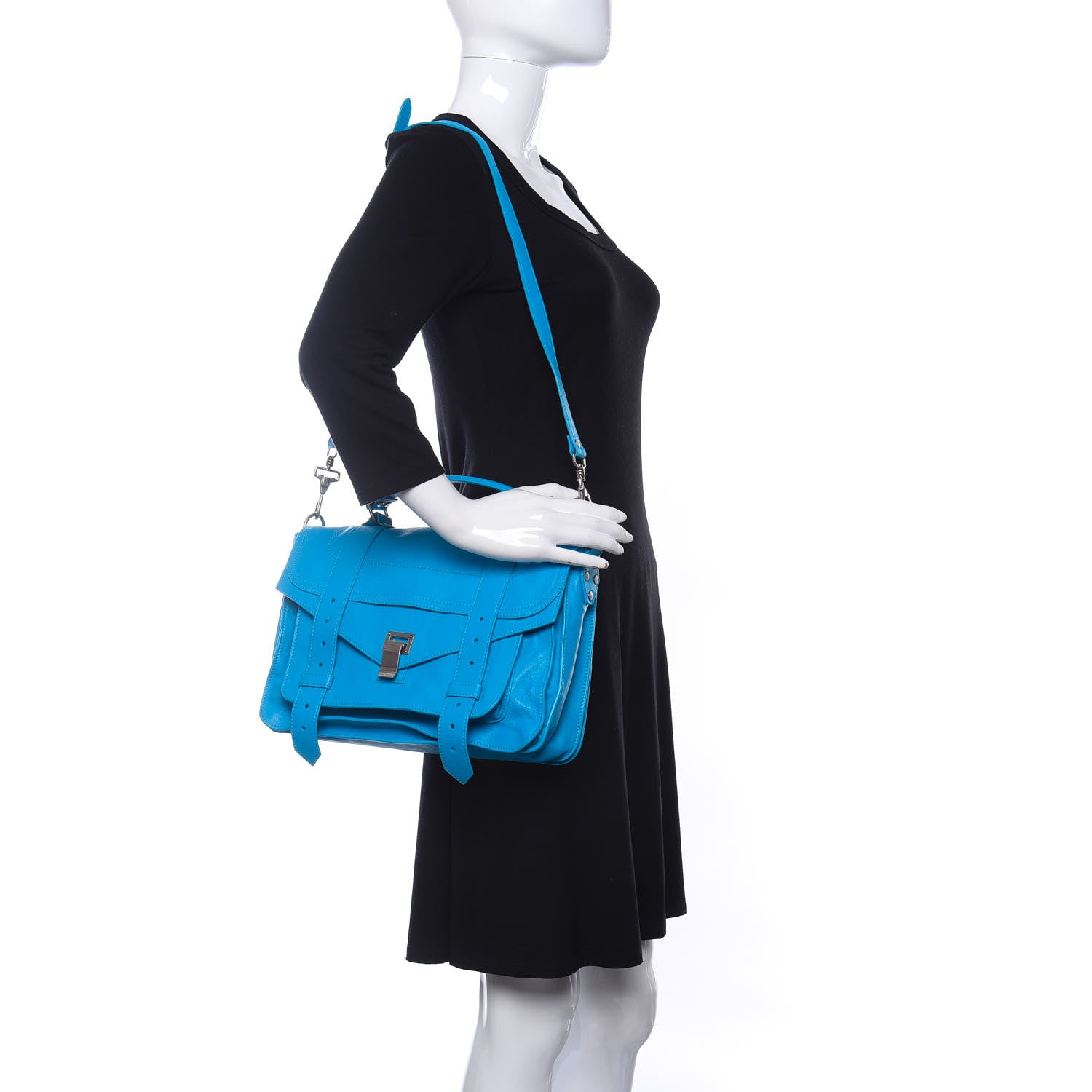 Proenza Schouler Lambskin Medium PS1 Satchel Turquoise 2 of 11