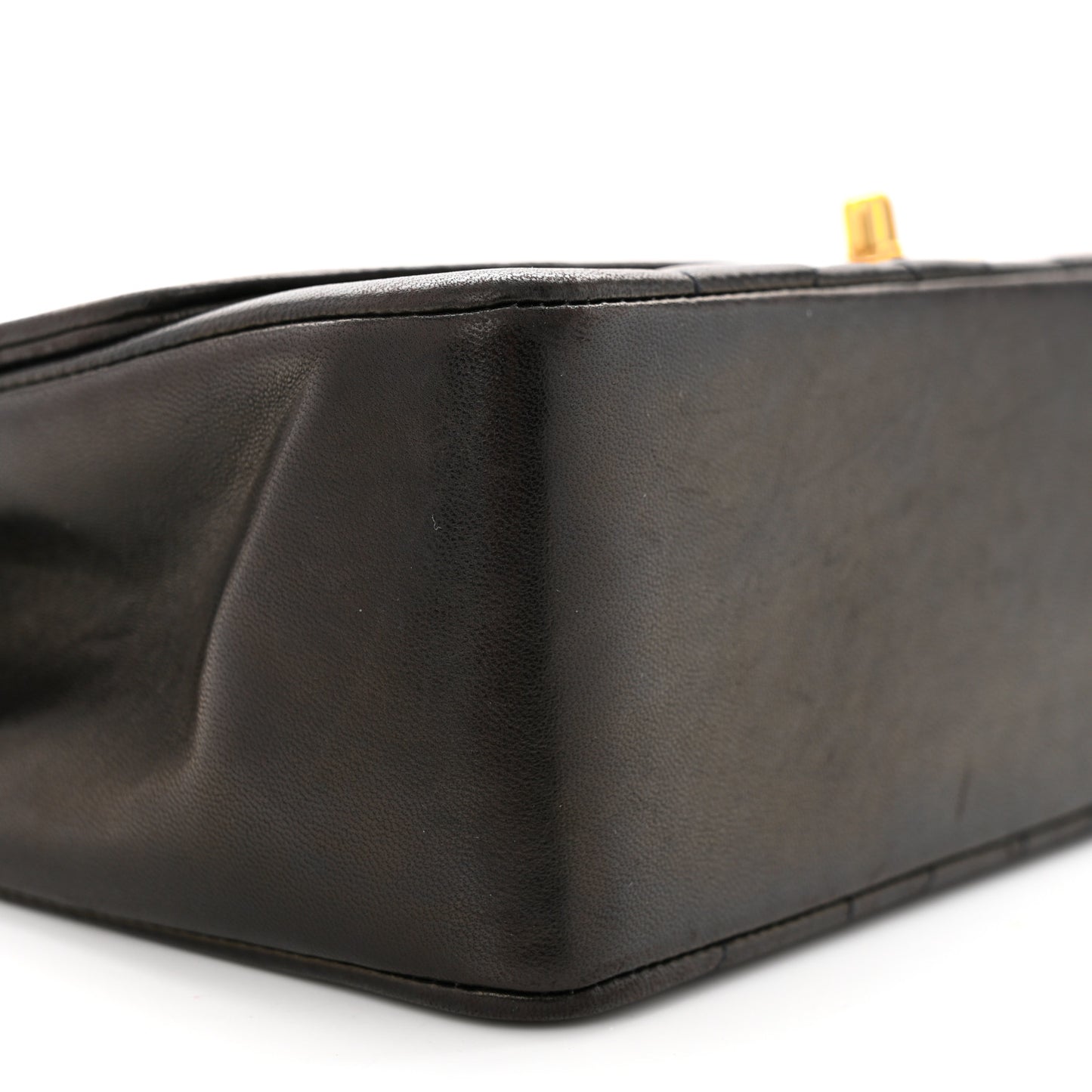 Lambskin Quilted Medium Single Flap Black