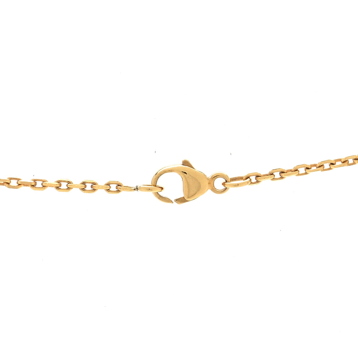 Lacquered Gold Pop H Pendant Necklace White