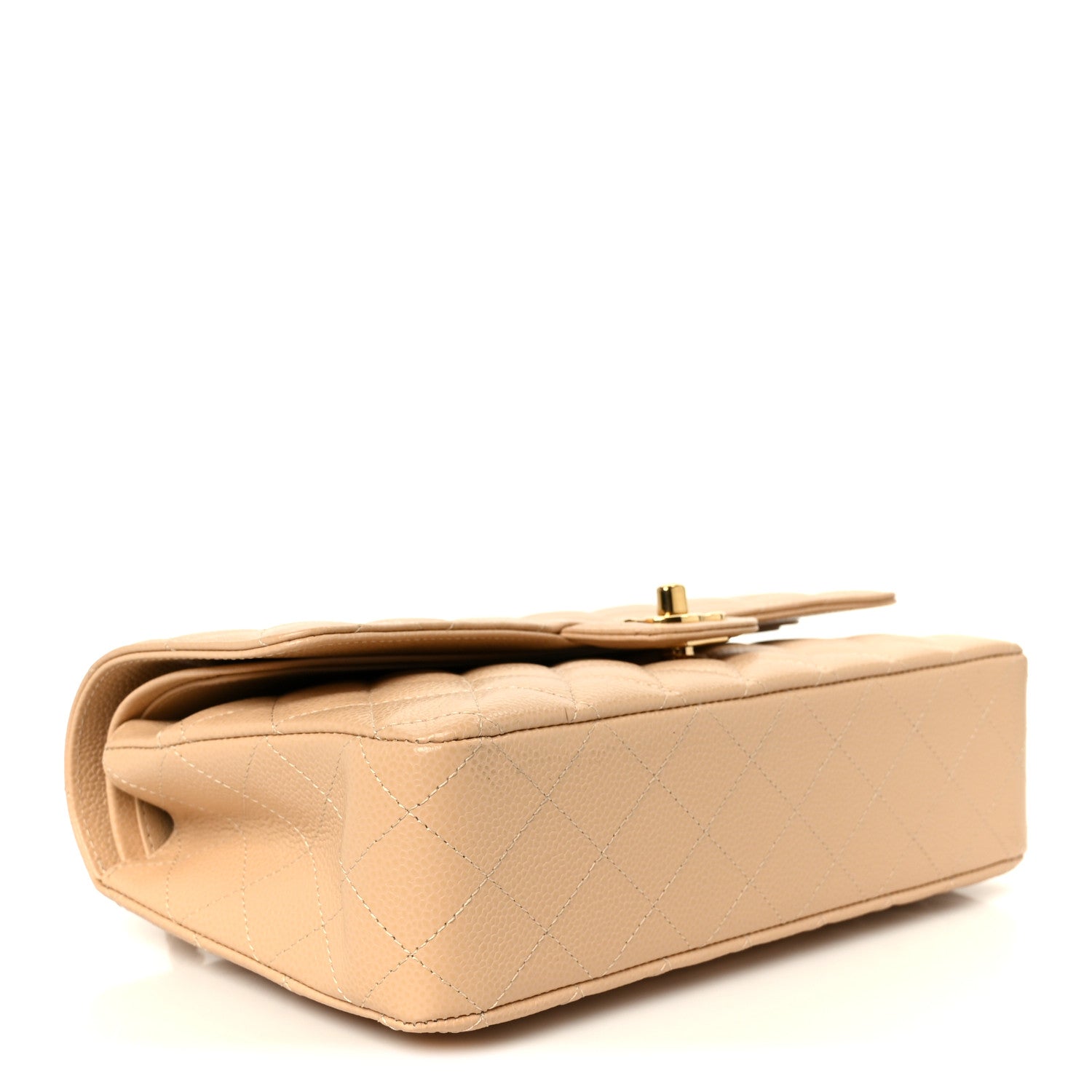 Chanel Caviar Quilted Medium Double Flap Beige 4 of 12