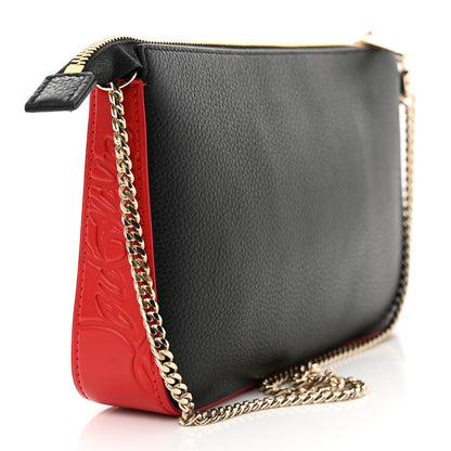 Christian Louboutin Calfskin Loubila Chain Clutch Black 3 of 9
