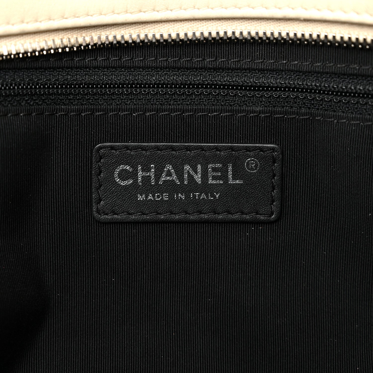 Chanel Calfskin Quilted Large Feather Weight Bowling Bag Black Ivory 6 of 21