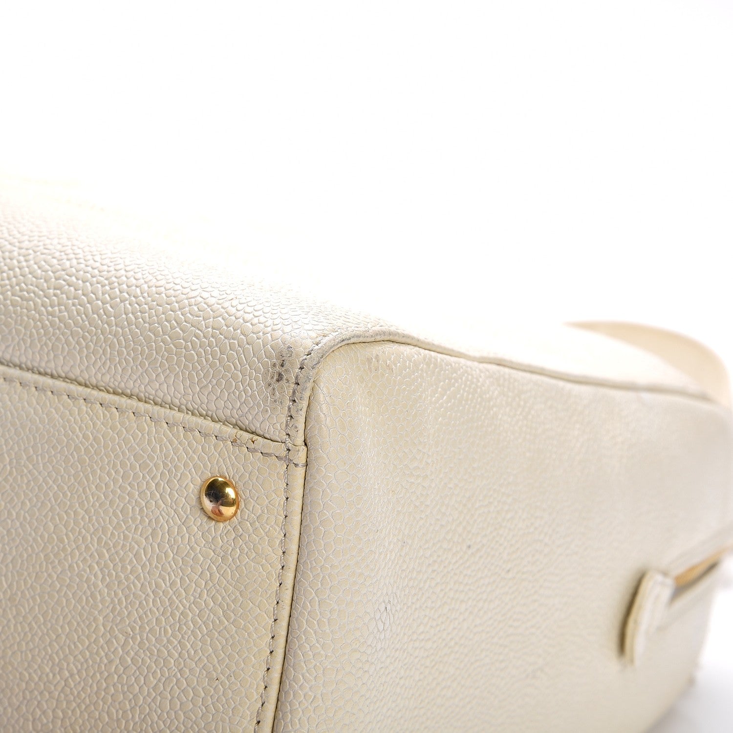 Chanel Caviar Large CC Shoulder Bag Ivory 10 of 21