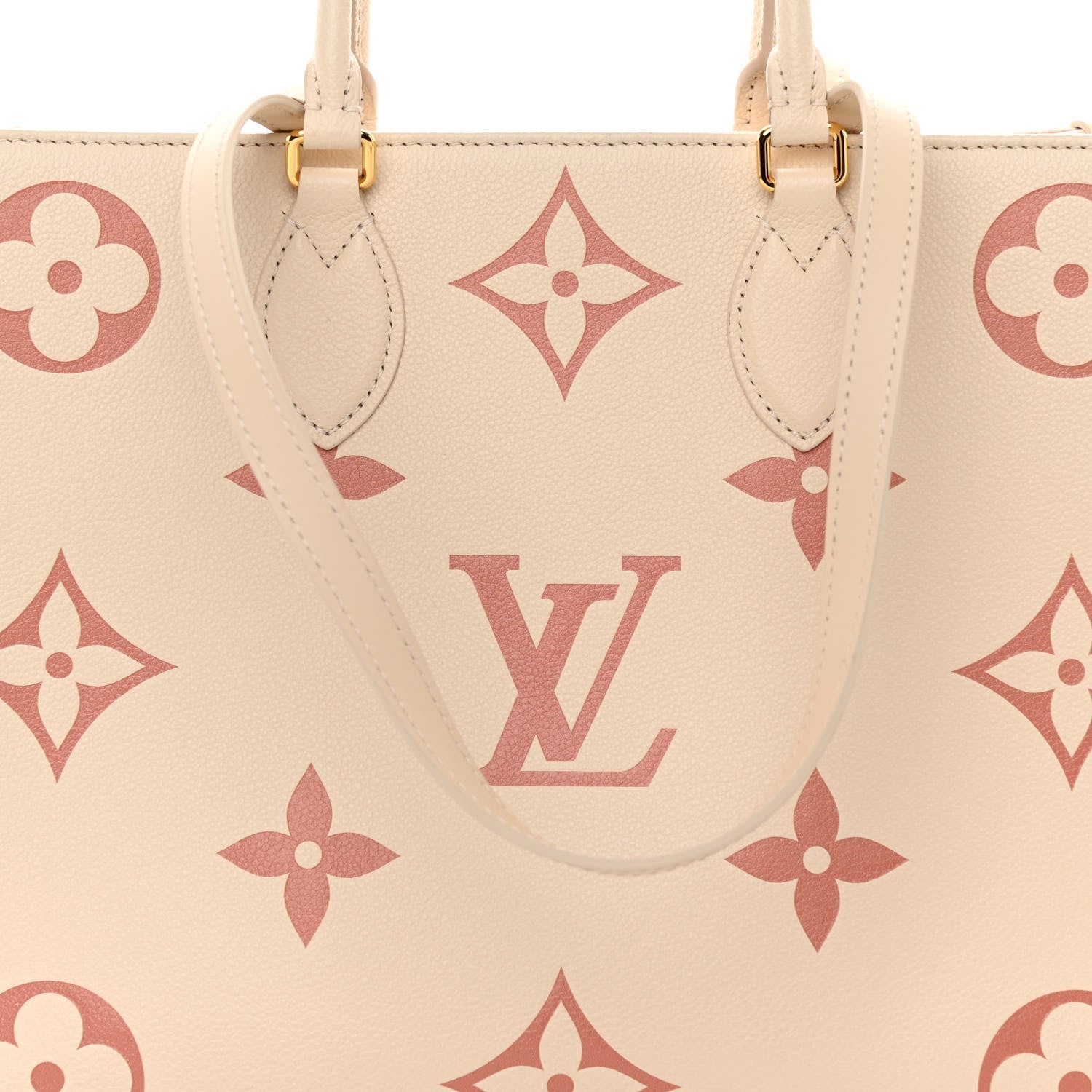 Louis Vuitton Empreinte Monogram Giant Onthego MM Creme Rose Trianon 7 of 9