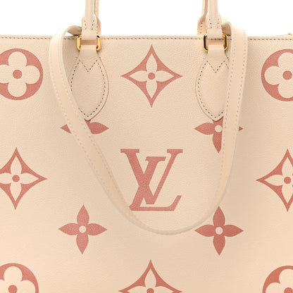 Louis Vuitton Empreinte Monogram Giant Onthego MM Creme Rose Trianon 7 of 9