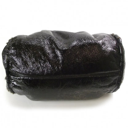 Jimmy Choo Crushed Patent Shearling Trim Riki Bag 4 of 11
