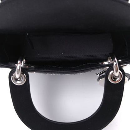 Christian Dior Satin Crystal Cannage Mini Lady Dior Navy 4 of 7