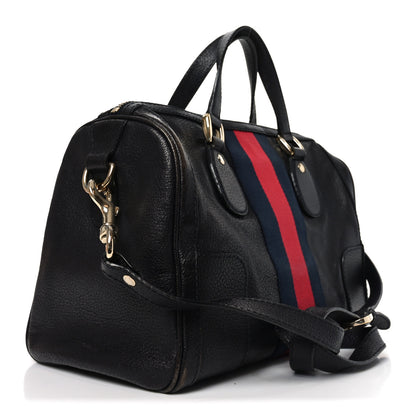 Gucci Calfskin Medium Seventies Web Boston Black 5 of 19