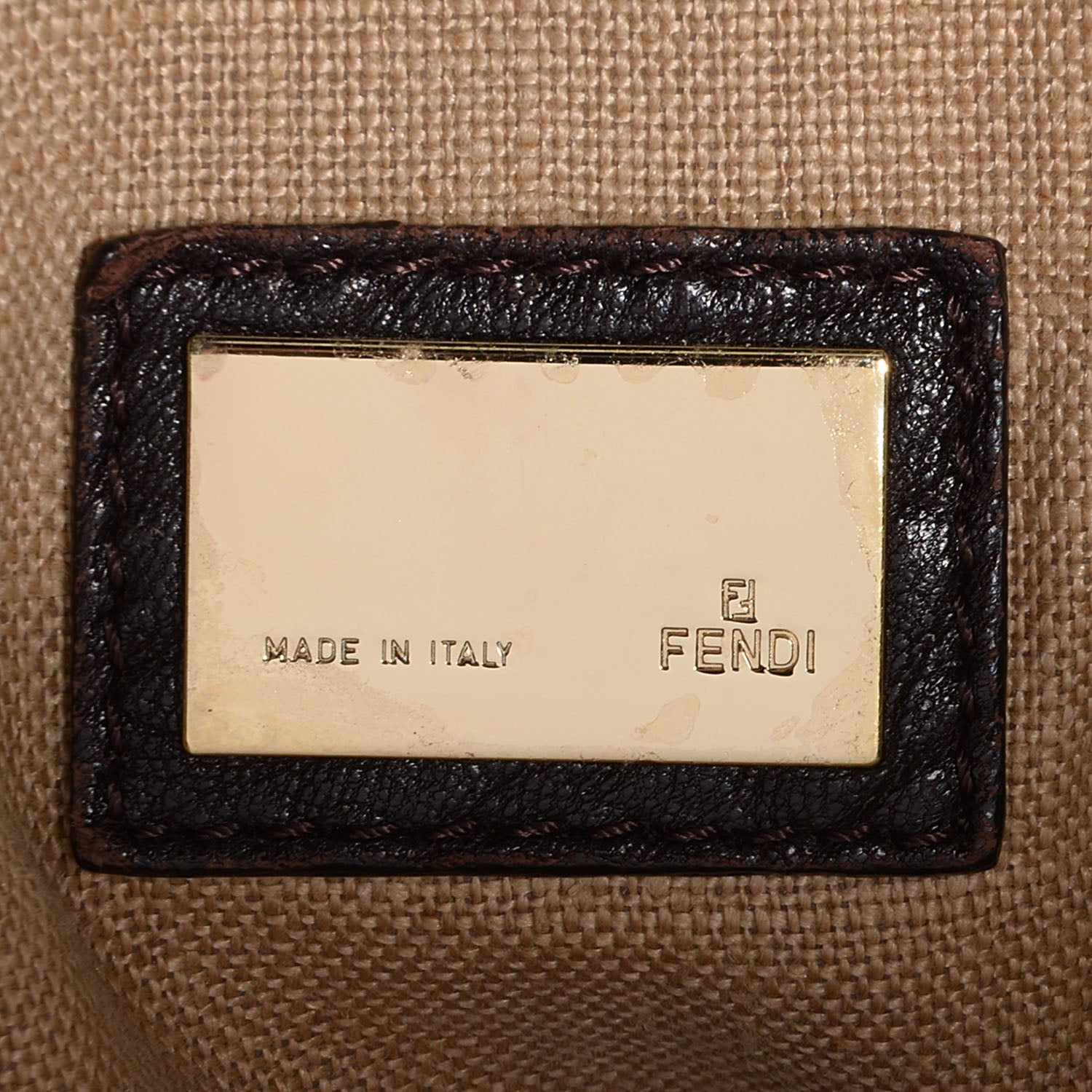 Fendi Zucca Nappa Nuvolata Vitello Tortuga Spy Tobacco Moro 6 of 9