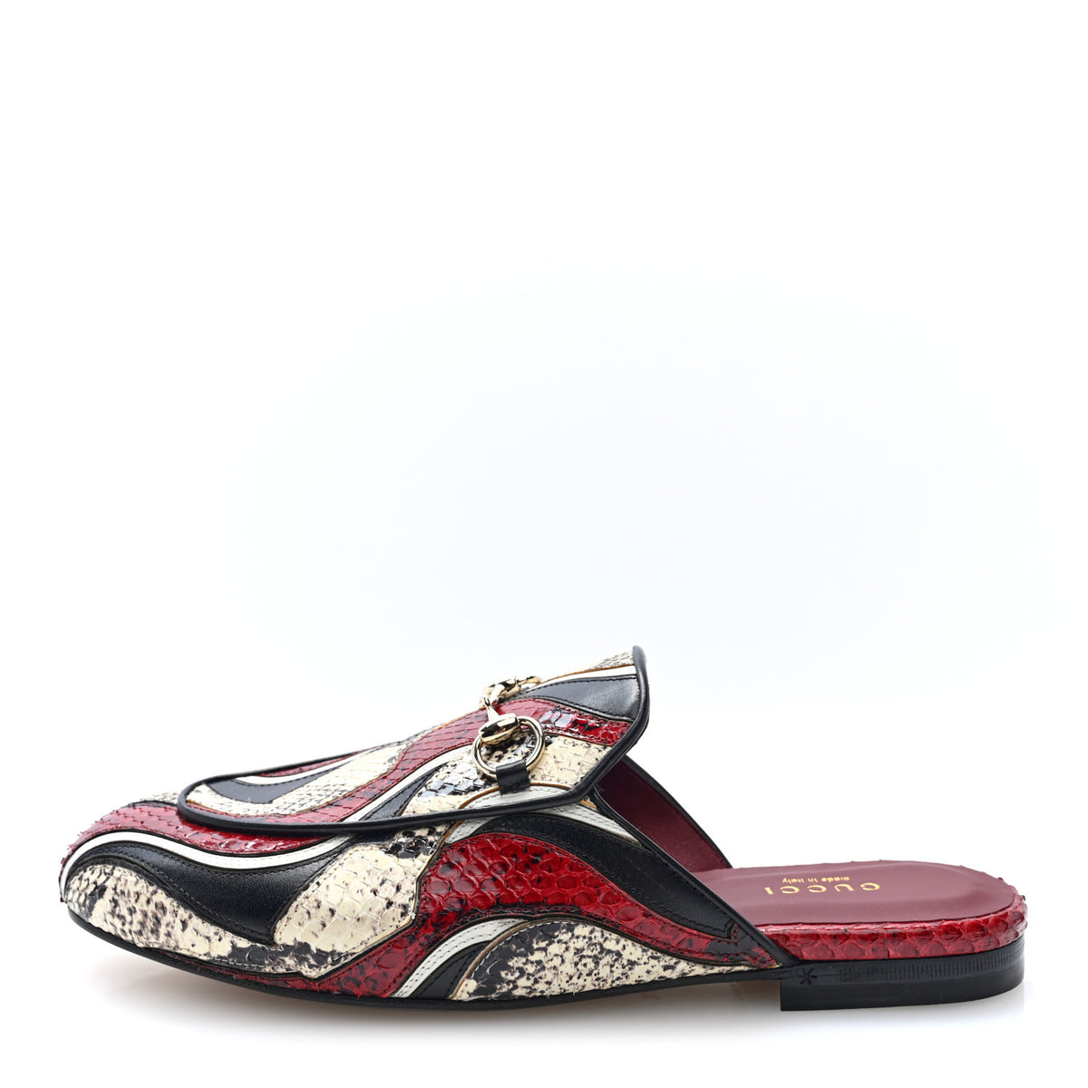 Snakeskin Womens Princetown Slippers 37.5 Multicolor