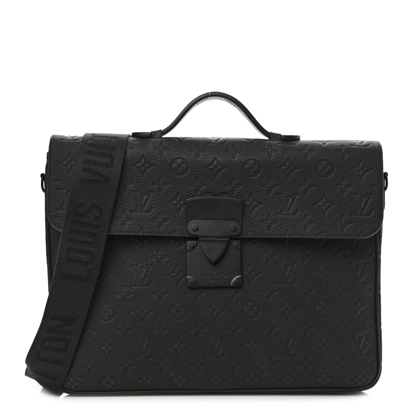 Taurillon Monogram S Lock Briefcase Black