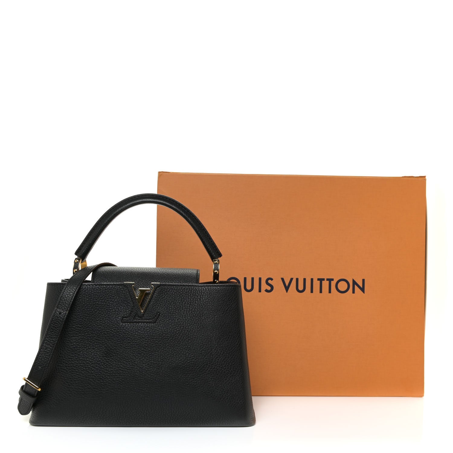 Louis Vuitton Taurillon Capucines PM Black 11 of 11