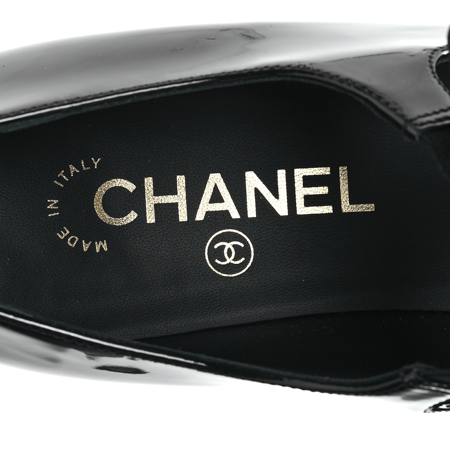 Chanel Patent Calfskin Grosgrain CC Mary Jane Pumps 39 Black 8 of 9