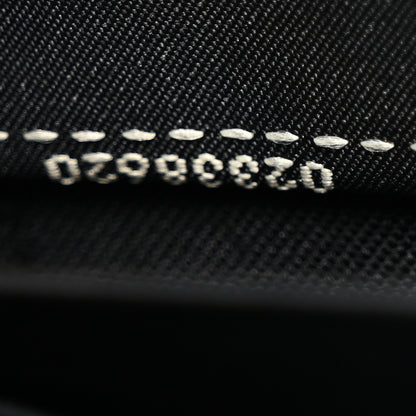 Fendi Snakeskin Metal Monster Eyes Zip Around Wallet Navy 7 of 12