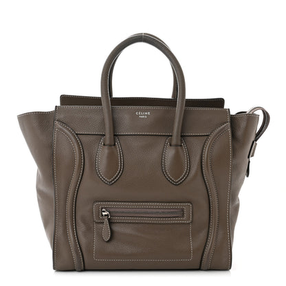 Celine Drummed Calfskin Mini Luggage Souris 1 of 11