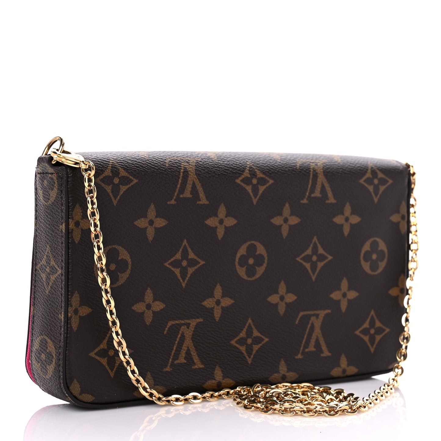 Monogram 2021 Christmas Animation Hollywood Pochette Felicie Chain Wallet Fuchsia
