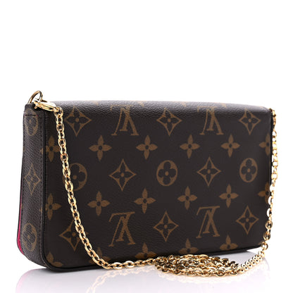 Louis Vuitton Monogram 2021 Christmas Animation Hollywood Pochette Felicie Chain Wallet Fuchsia 4 of 9
