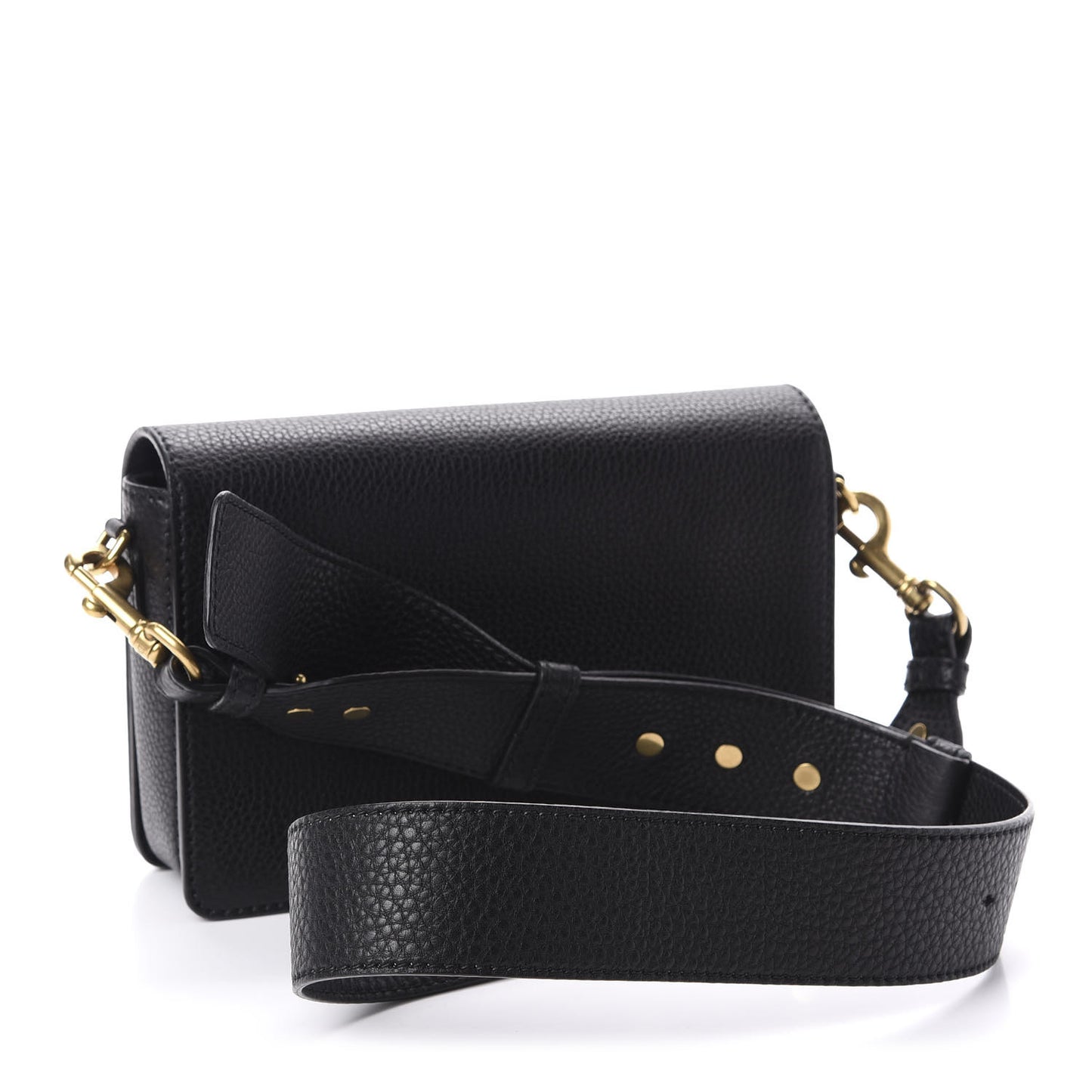 Grained Calfskin Dio(r)evolution Flap Bag Black