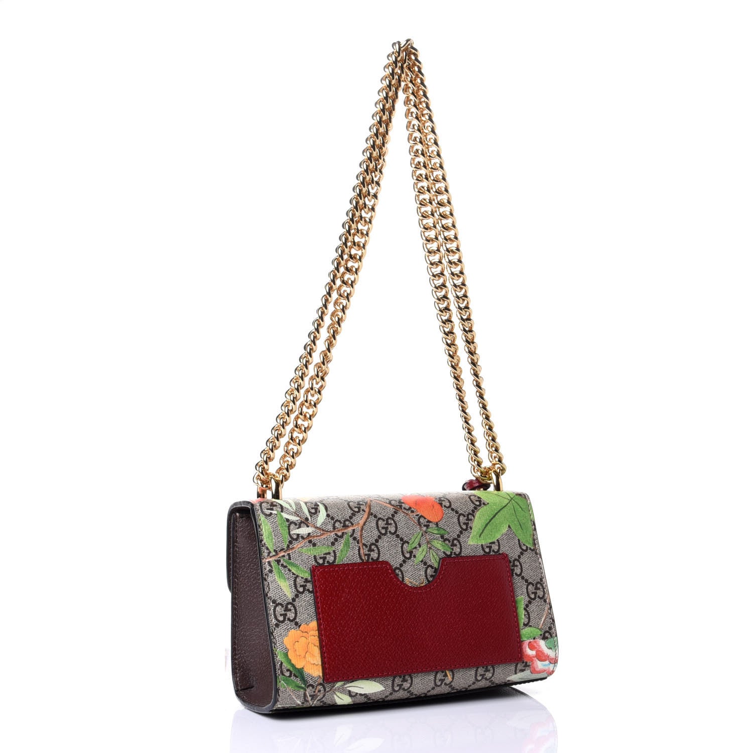 Gucci GG Supreme Monogram Tian Small Padlock Shoulder Bag Beige Multicolor New Acero 2 of 5