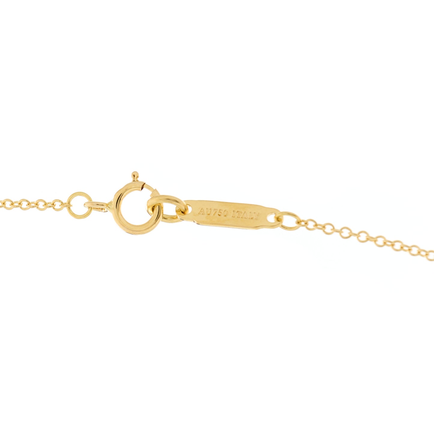 18K Yellow Gold Diamond 1837 Circle Pendant Necklace