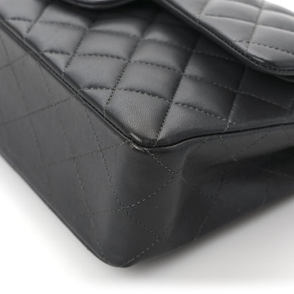 Chanel Lambskin Quilted Small Double Flap Dark Grey 11 of 11