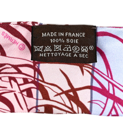Hermes Silk Jungle Love Rainbow Twilly Fuchsia Bleu Ciel 4 of 4