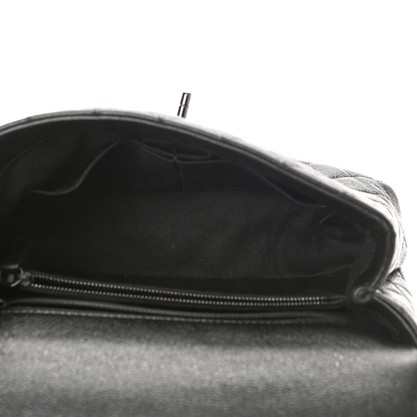 Caviar Quilted Small Coco Handle Flap So Black