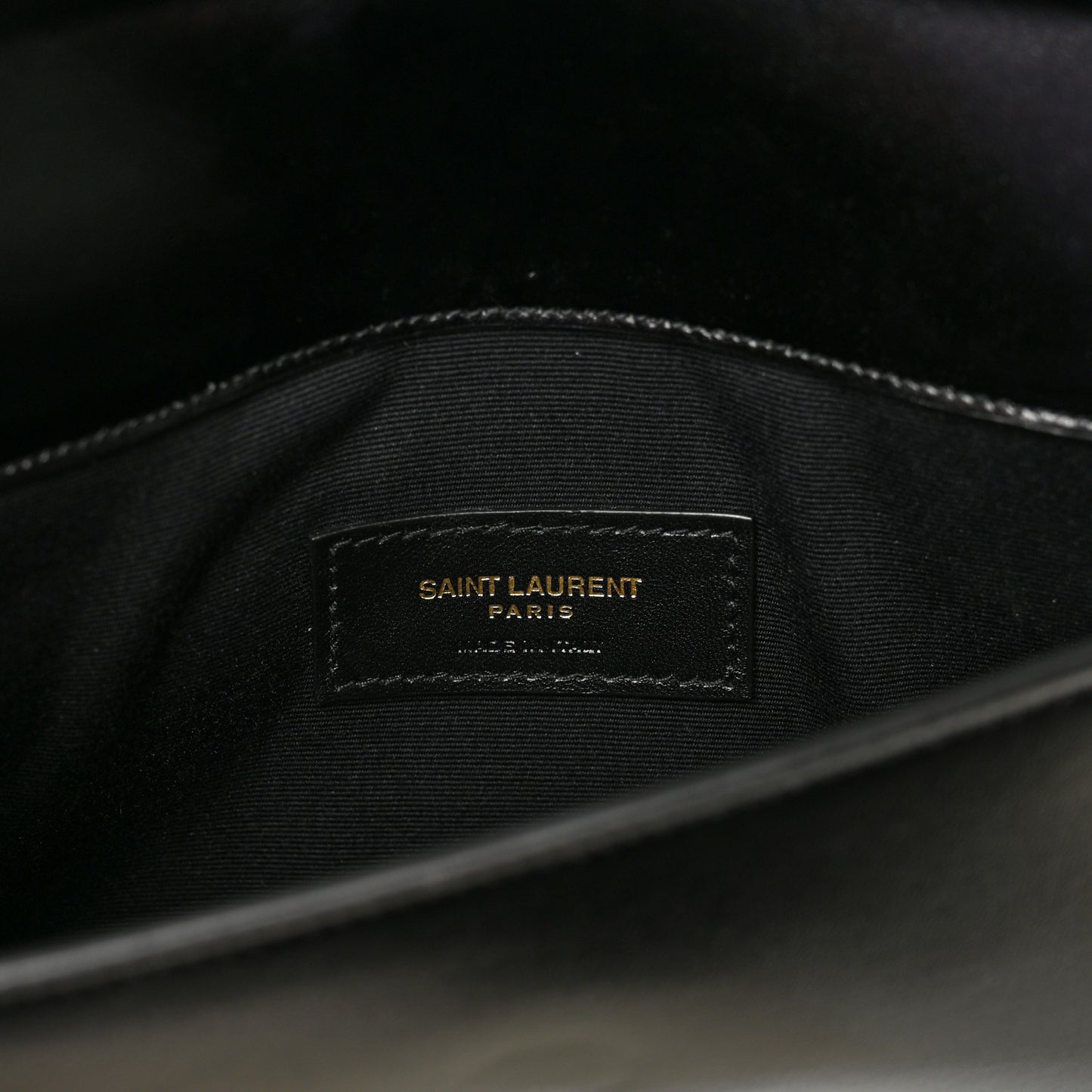 Smooth Shiny Calfskin Monogram Uptown Pouch Black