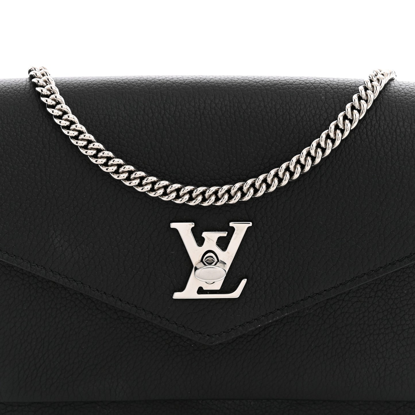 Soft Calfskin My Lockme Chain Pochette Black