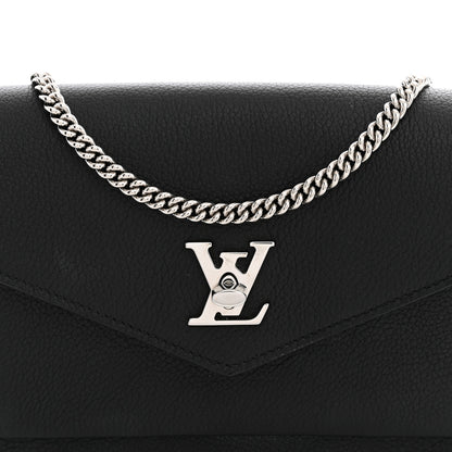 Louis Vuitton Soft Calfskin My Lockme Chain Pochette Black 7 of 10