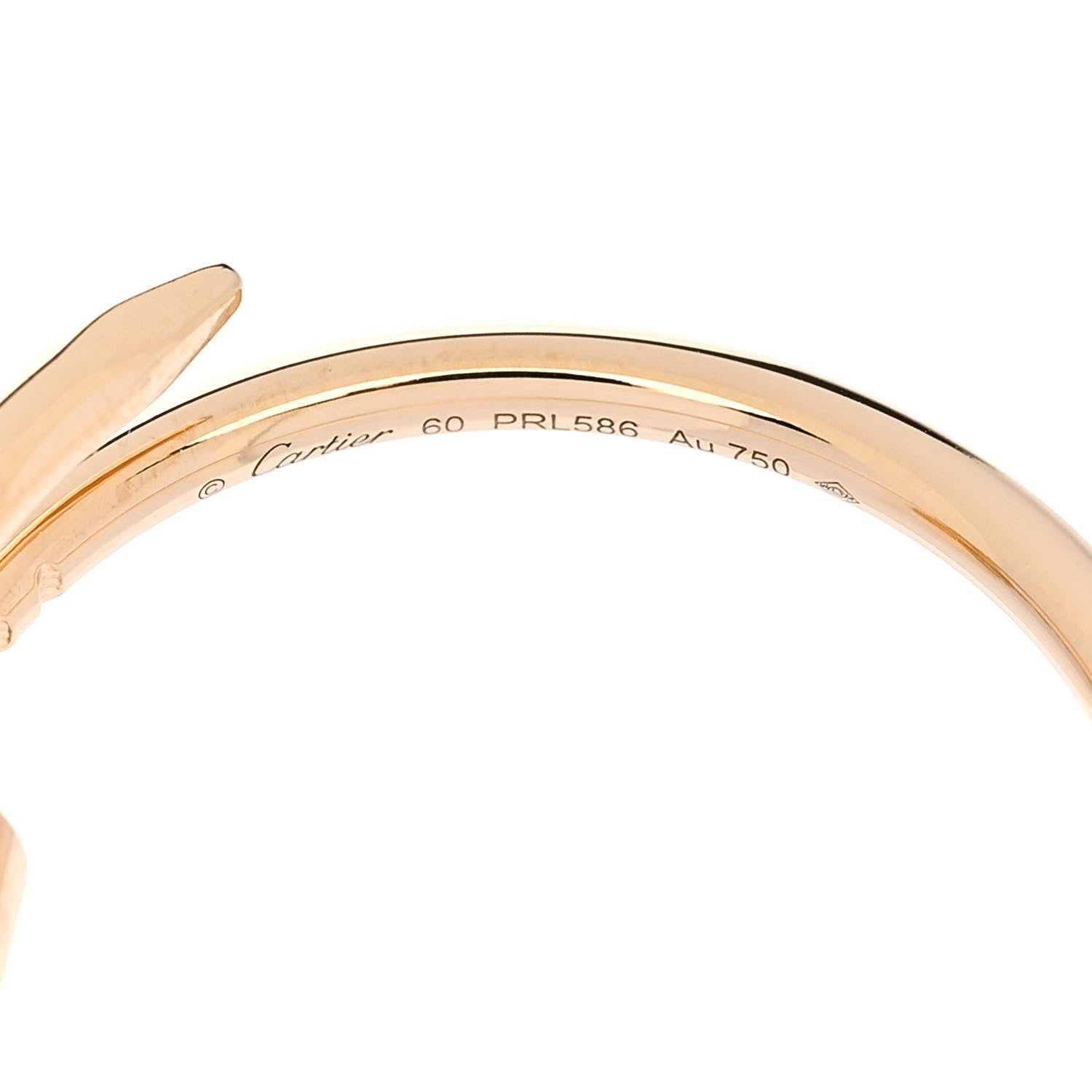 Cartier 18K Yellow Gold Small Juste Un Clou Ring 60 9 4 of 5