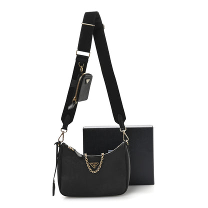 Prada Saffiano Lux Re-Edition 2005 Shoulder Bag Black 13 of 14